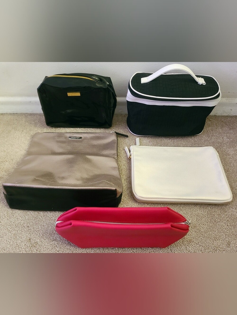 ONE of Assorted Travel Cosmetics Makeup Bags - Lancome, Shiseido, etc